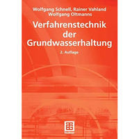 Verfahrenstechnik der Grundwasserhaltung [Paperback]