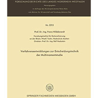 Verfarensentwicklungen zur Entscheidungstechnik der Multimomentstudie [Paperback]