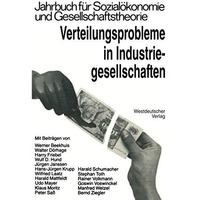 Verteilungsprobleme in Industriegesellschaften [Paperback]