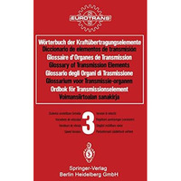 W?rterbuch der Kraft?bertragungselemente / Diccionario de elementos de transmisi [Paperback]