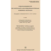 ?berbetrieblicher Verfahrensvergleich: Eine Methode zum Vergleich von Fertigungs [Paperback]