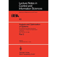 Analysis and Optimization of Systems: Proceedings of the Sixth International Con [Paperback]