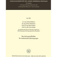 Beurteilungsma?st?be f?r mechanische Schwingungen [Paperback]