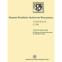 Der Beitrag der deutschen Romantik zur politischen Theorie [Paperback]