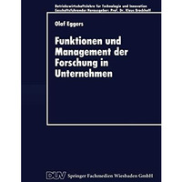 Funktionen und Management der Forschung in Unternehmen [Paperback]