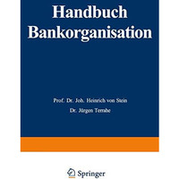 Handbuch Bankorganisation [Paperback]