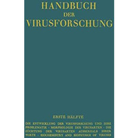 Handbuch der Virusforschung: Erste H?lfte [Paperback]