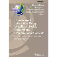 Human Work Interaction Design: Usability in Social, Cultural and Organizational  [Hardcover]