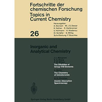 Inorganic and Analytical Chemistry [Paperback]