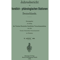 Jahresbericht der forstlich-ph?nologischen Stationen Deutschlands [Paperback]