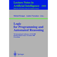 Logic for Programming and Automated Reasoning: 7th International Conference, LPA [Paperback]