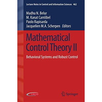 Mathematical Control Theory II: Behavioral Systems and Robust Control [Paperback]