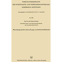 Pharmakognostische Untersuchungen am Medizinal-Rhabarber [Paperback]