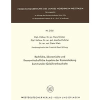 Rechtliche, ?konomische und finanzwirtschaftliche Aspekte der Kostendeckung komm [Paperback]