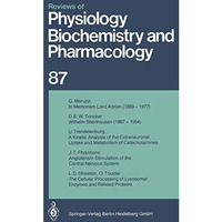 Reviews of Physiology, Biochemistry and Pharmacology [Paperback]