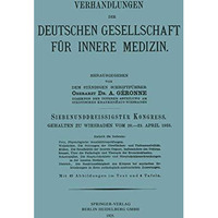 Siebenunddreissigster Kongress: Gehalten zu Wiesbaden vom 20.23. April 1925 [Paperback]