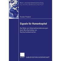 Signale f?r Humankapital: Die Rolle von Unternehmensberatungen beim Berufseinsti [Paperback]