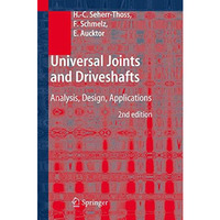 Universal Joints and Driveshafts: Analysis, Design, Applications [Hardcover]