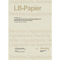 Zur Anwendung der generativen Transformationsgrammatik im Englischunterricht an  [Paperback]