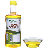 just Organik Organic Peanut Oil, Wood Cold Pressed, Unrefined, 1 Liter