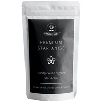 EL The Cook Whole Star Anise | Aromatic Indian Spice | Natural, Vegan, Gluten Free, NON-GMO | Resealable Bag, Sun-Dried | Ideal for Chinese, Indian Cooking, Tea, Baking & Mulling Wine | 2.8oz (80gm) (Flavor: Star Anise)