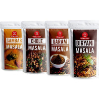 El The Cook Essential Masalas Combo , Premium Indian Spice Blend Value Combo, Garam, Biryani, Chole, Sambar Masalas (4 x 2.82oz), Vegan, Gluten-Free (Flavor: Value 4 Pack)