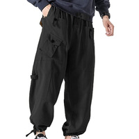 MILLIONSTORE Streetwear Techwear Hip Hop Cargo Harem Pants for Men Multi-Pocket Cargo Pants Loose Casual Trousers