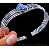 Sodalite Cuff Bangle 925 Sterling Silver Bracelet Jewelry DB-116