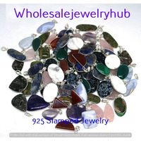 Agate & Mixed 5 PCS Wholesale Lots 925 Sterling Silver Pendant LP-07-203
