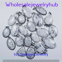 Howlite 5 PCS Wholesale Lots 925 Sterling Silver Pendant LP-07-237