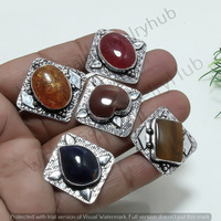 Amethyst Or Colors Antique Ring 30 pcs 925 Sterling Silver Ring Lot WPL-324