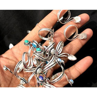 Lapis Lazuli Or Multi Gemstone Ring 50pcs 925 Silver Wholesale Ring Lot WL-156