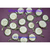 Shell 40 PCS Wholesale Lots 925 Sterling Silver Plated Pendant SP-03-1549