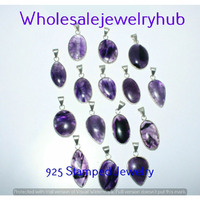 Amethyst 30 PCS Wholesale Lots 925 Sterling Silver Plated Pendant SP-03-1397