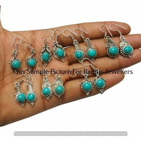 Turquoise 25 Pair Wholesale Lots 925 Sterling Silver Plated Earrings SE-03-1220
