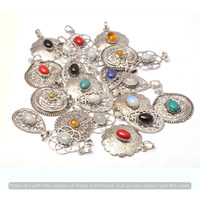 Coral & Mixed 20 Piece Wholesale Lot 925 Sterling Silver Pendant NRP-665