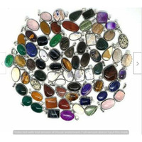 Amethyst & Mixed 20 Piece Wholesale Lot 925 Sterling Silver Pendant NRP-623