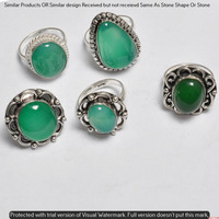 Green Onyx 10 Piece Wholesale Ring Lots 925 Sterling Silver Ring NRL-916