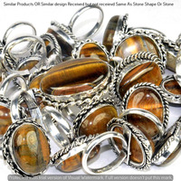 Tiger Eye 10 Piece Wholesale Ring Lots 925 Sterling Silver Ring NRL-714