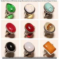 Garnet & Mixed 10 Piece Wholesale Ring Lots 925 Sterling Silver Ring NRL-691