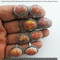 Natural Jasper 5 Piece Wholesale Ring Lots 925 Sterling Silver Ring NRL-541