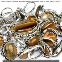 Tiger Eye 100 Piece Wholesale Ring Lot 925 Sterling Silver Ring NRL-5002