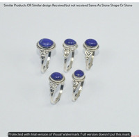 Lapis Lazuli 5 Piece Wholesale Ring Lots 925 Sterling Silver Ring NRL-495