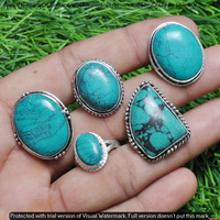 Turquoise 100 Piece Wholesale Ring Lot 925 Sterling Silver Ring NRL-4798