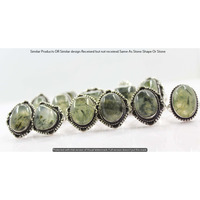 Prehnite 100 Piece Wholesale Ring Lot 925 Sterling Silver Ring NRL-4716