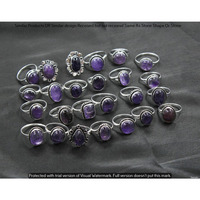 Amethyst 100 Piece Wholesale Ring Lot 925 Sterling Silver Ring NRL-4707
