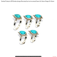 Turquoise 5 Piece Wholesale Ring Lots 925 Sterling Silver Ring NRL-464