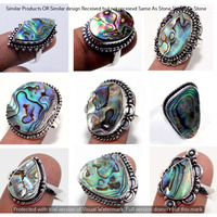 Abalone Shell 100 Piece Wholesale Ring Lot 925 Sterling Silver Ring NRL-4554