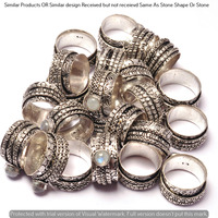 Moonstone 100 Piece Wholesale Ring Lot 925 Sterling Silver Ring NRL-4460