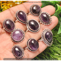 Amethyst 100 Piece Wholesale Ring Lot 925 Sterling Silver Ring NRL-4452